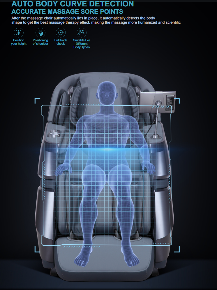 Masážne kreslo iREST PREMIER 4D dualcore grey